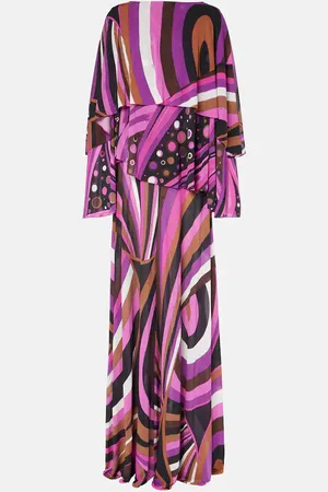 Puccini Iride silk maxi dress