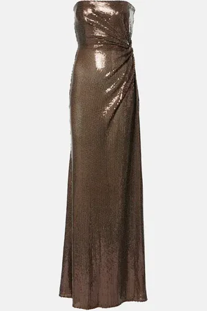 ALEX PERRY Sequined gathered gown