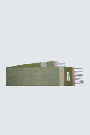 Acne Studios Logo fringed alpaca-blend scarf