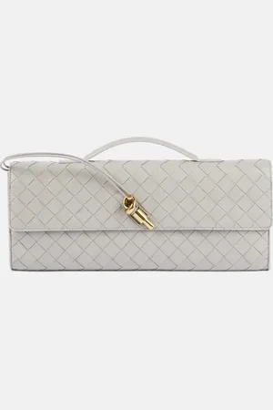 Bottega Veneta Andiamo Intrecciato leather clutch