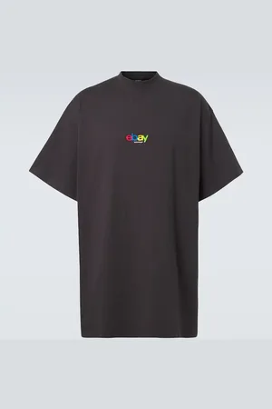 Balenciaga Printed oversized cotton T-shirt