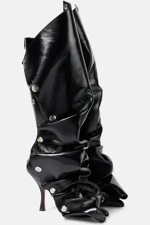 Y / PROJECT Snap 100 leather knee-high boots