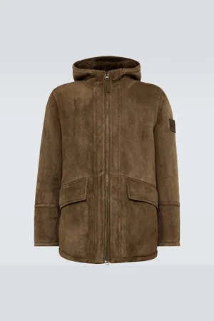 Stone Island Ghost Compass shearling-lined suede jacket