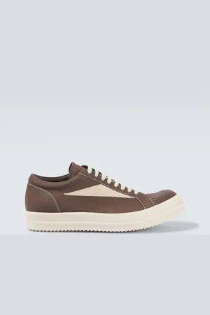 Rick Owens Luxor suede-trimmed leather sneakers