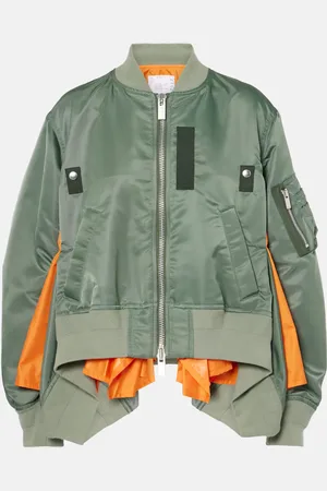 SACAI Layered twill bomber jacket