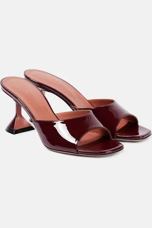 Amina Muaddi Lupita 70 patent leather mules