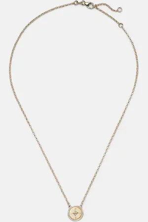 Foundrae Internal Compass 18kt pendant necklace with diamond
