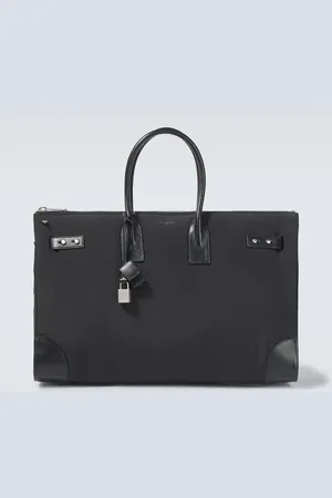 Saint Laurent Sac De Jour 48H leather-trimmed tote bag