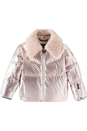 Moncler Edling metallic down ski jacket