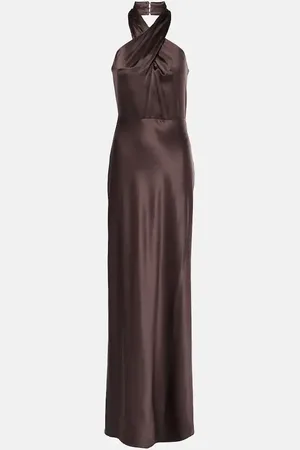 VERONICA BEARD Alberta silk-blend satin maxi dress