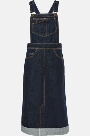 Victoria Beckham Convertible denim midi skirt