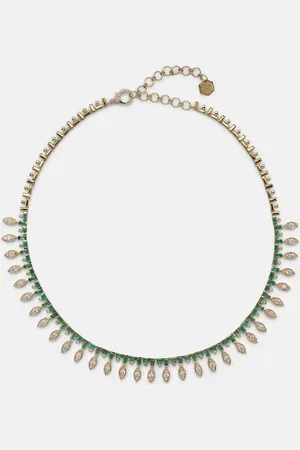 Shay 18kt necklace with diamonds and emeralds