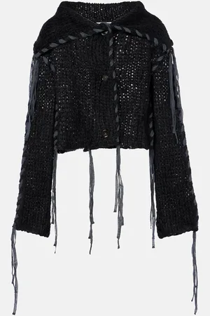 Acne Studios Cropped open knit cardigan