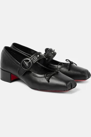 Christian Louboutin Mamastrapita Spikes leather Mary Jane flats