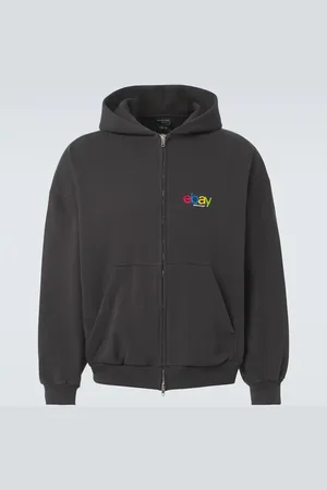 Balenciaga Printed cotton jersey hoodie