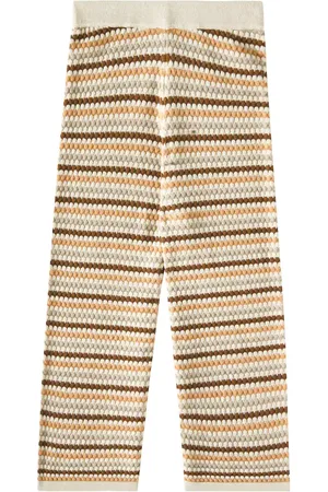Rylee + Cru Striped cotton wide-leg pants