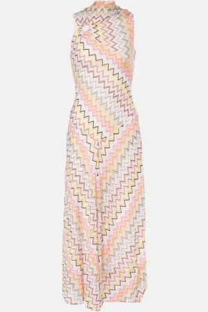 Missoni Zigzag gathered midi dress