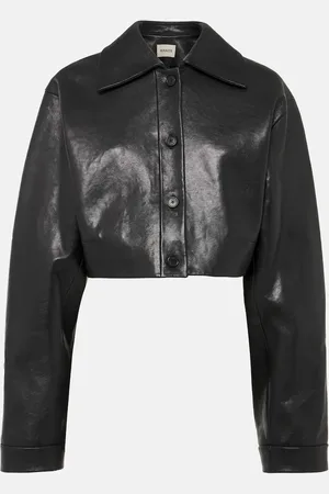 Khaite Sue cropped leather jacket