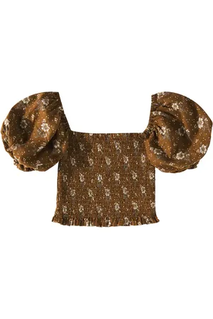 Rylee + Cru Trixie linen and cotton top