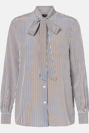 NILI LOTAN Irina striped silk shirt