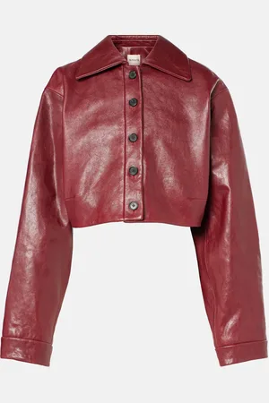 Khaite Sue cropped leather jacket