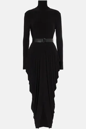 Norma Kamali Draped turtleneck midi dress