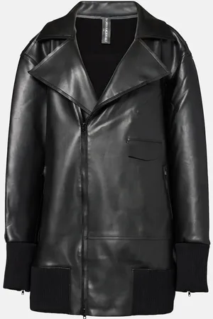 Norma Kamali Oversized faux leather jacket