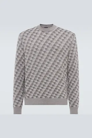 Giorgio Armani Jacquard virgin wool sweater