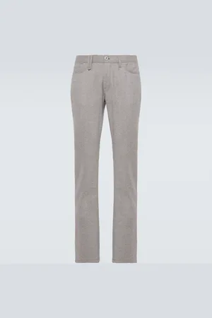 BRIONI Asolo wool flannel tapered pants