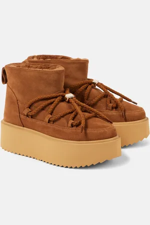 INUIKII Classic Low suede platform ankle boots