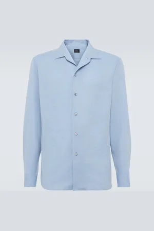 BRIONI Cotton and cashmere flannel shirt