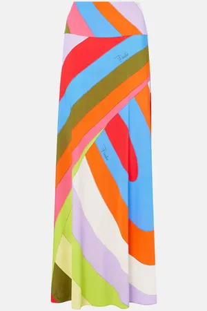 Puccini Iride jersey satin maxi skirt