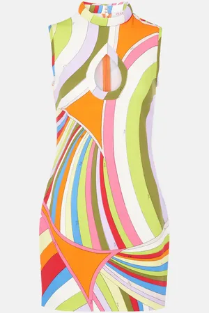 Puccini Iride cutout crÃªpe minidress