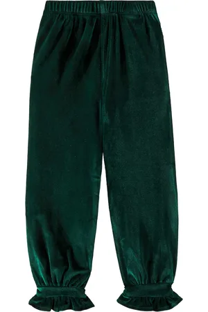 Molo Agnete ruffled velvet pants