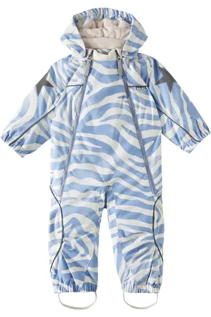 Molo Baby Pyxis zebra-print ski overall