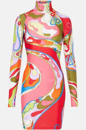Puccini Orchidee jersey minidress