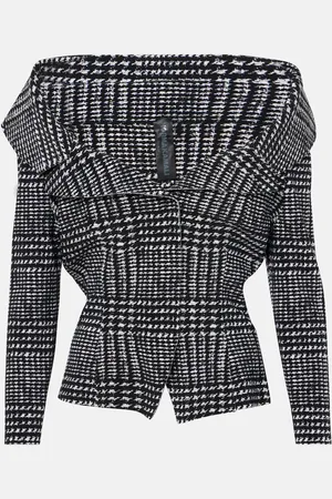 Norma Kamali Plaid cropped jacket