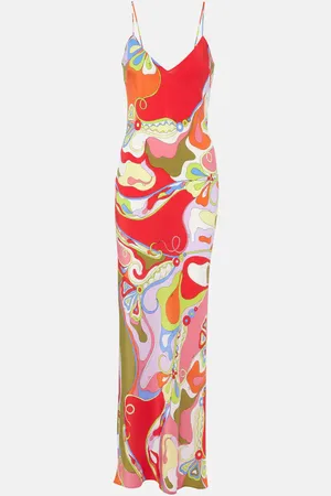 Puccini Orchidee silk crÃªpe de chine maxi dress
