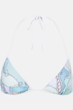 Puccini Printed triangle bikini top