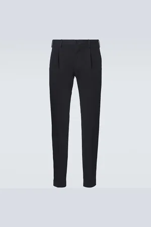 Incotex Pleated cotton tapered pants