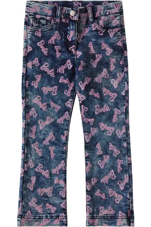 MONNALISA X Barbie printed straight jeans