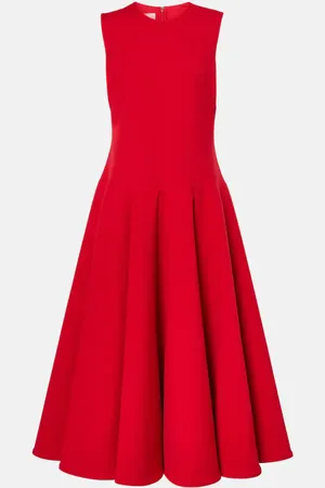 VALENTINO Crepe Couture virgin wool midi dress