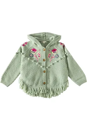 Louise Misha Clara fringed embroidered cape