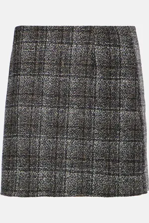 Blazé Milano BlazÃ© Milano Lulua Coci checked wool-blend miniskirt