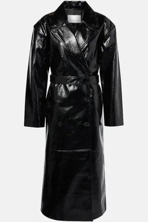 The Frankie Shop Tina faux leather trench coat