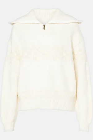 Bogner Elana jacquard wool-blend half-zip sweater