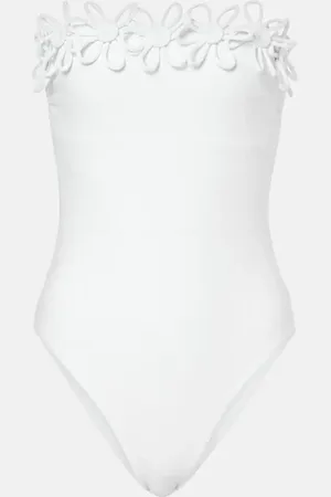 Karla Colletto Hana embroidered bandeau swimsuit