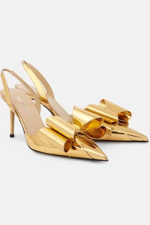 Mach & Mach Le Cadeau 90 mirrored leather slingback pumps