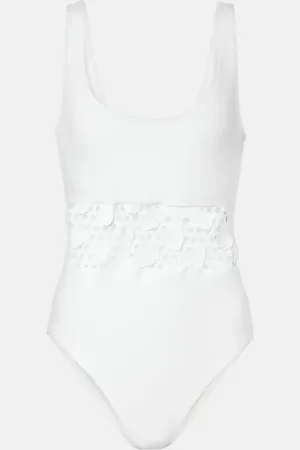 Karla Colletto Aster embroidered swimsuit