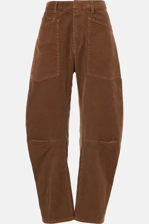 NILI LOTAN Shon cotton-blend corduroy wide-leg pants
